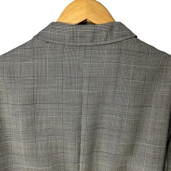 Gianni Versace Plaid Button Front Jacker Black and White Size 54 (XXL) Vintage - Picture 4 of 10